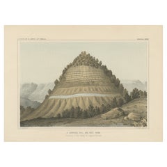 Illustrazione geologica di una collina conica nella Valle di Laguna Colorado