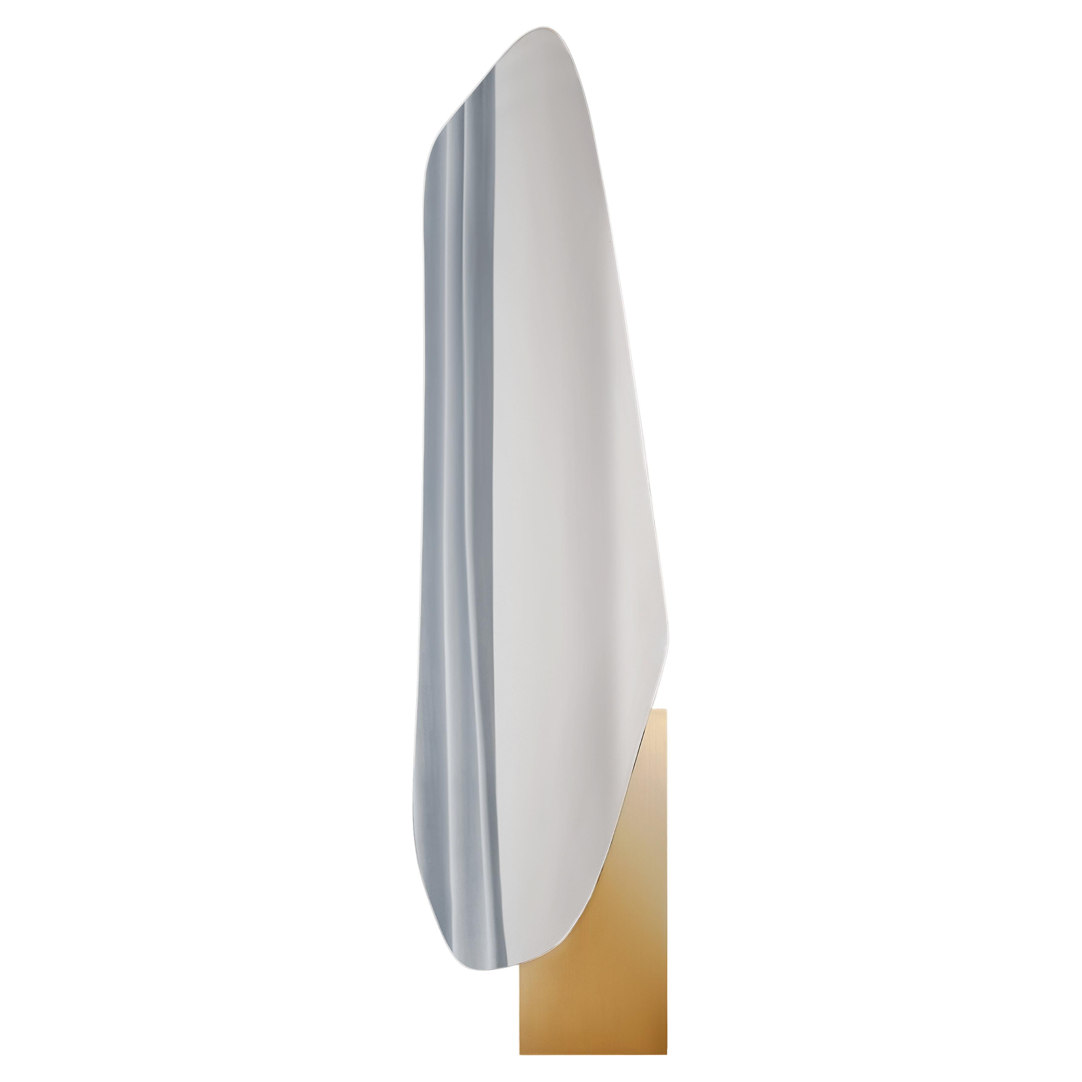 Brushed Brass Lake Wall Mirror 2 by NOOM