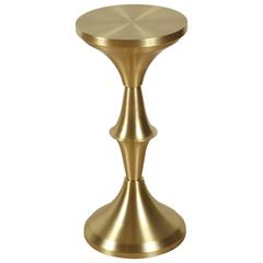 Spun Metal Side Table in Brass