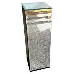 Postmodern Beveled Mirror Pedestal