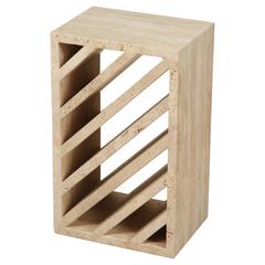 Brick Side Table in Travertine by Collection Particulière 11