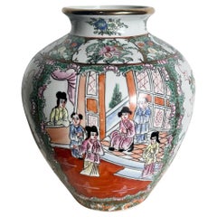 Vaso cinese d'epoca in porcellana dipinta a mano