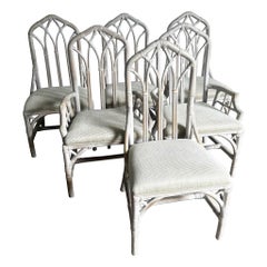Chaises de salle à manger Henry Link en rotin de style Boho Chic par Lexington, lot de 6