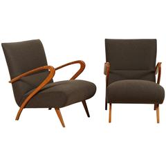 Pair of Cashmere Italian Lounge Chairs