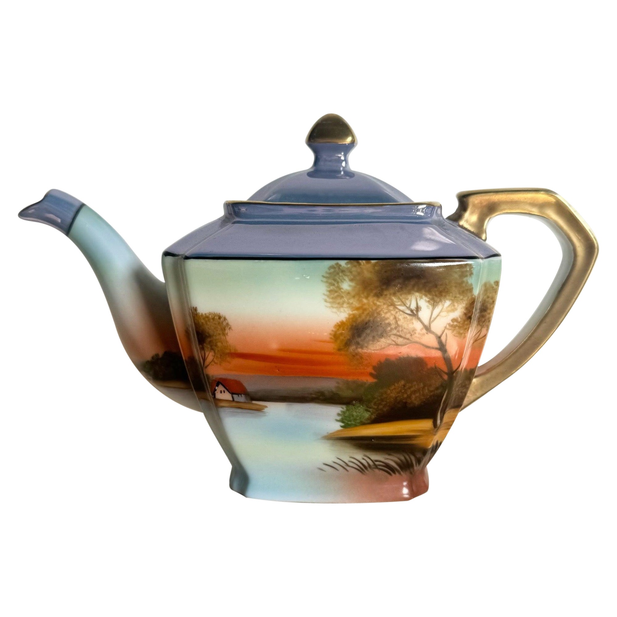Tetera japonesa vintage de porcelana Noritake
