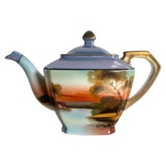 Vintage Japanese Noritake Porcelain Tea Pot