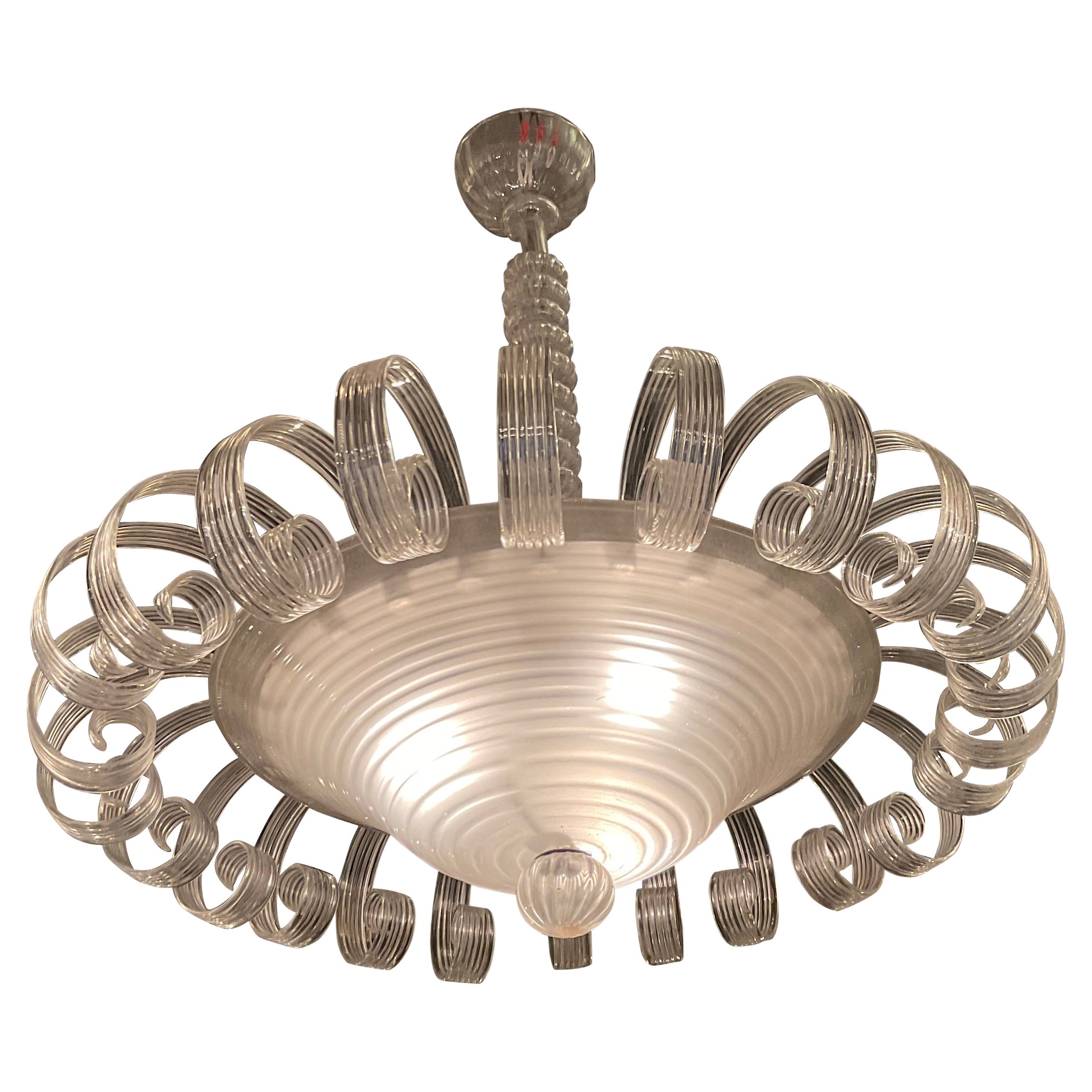 VENINI - 1930s Chandelier - Art Deco - MURANO - Made in ITALY