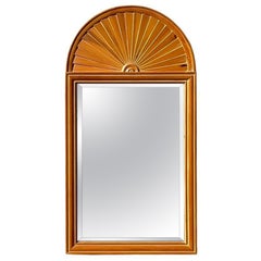Vintage Coastal Pleated Knotty Pine Mirror