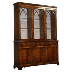 BEVAN FUNNEL GEORGIAN STYLE DISPLAY CABINET BOOKCASE GLASS SHELVES AND LiGHTS