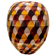 Hand Painted Ceramic Vase by Bottega Vignoli Italy Contemporary Majolica