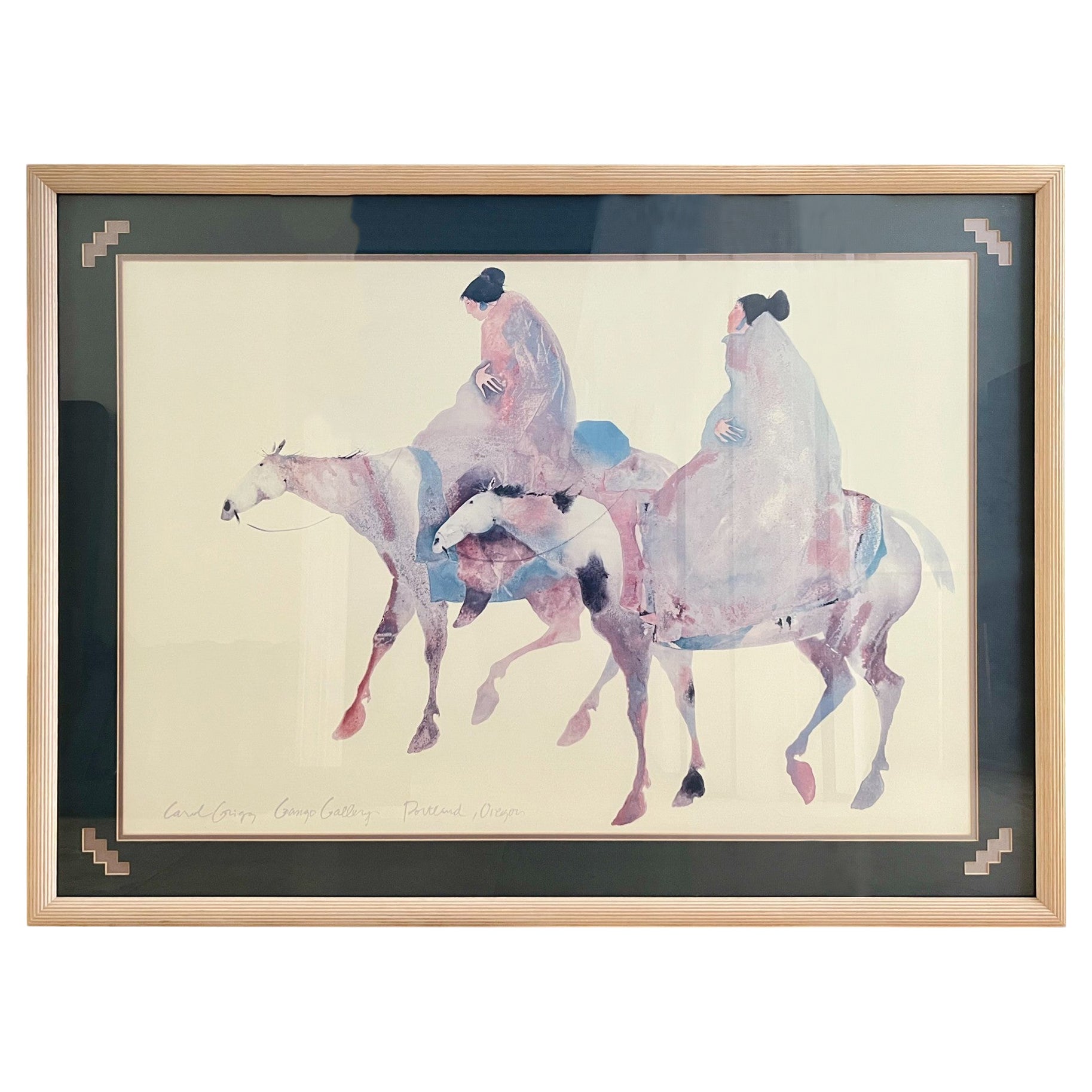 Carol Grigg „Die Guardians“ Aquarelllithographie der amerikanischen Ureinwohner, 1980er Jahre im Angebot