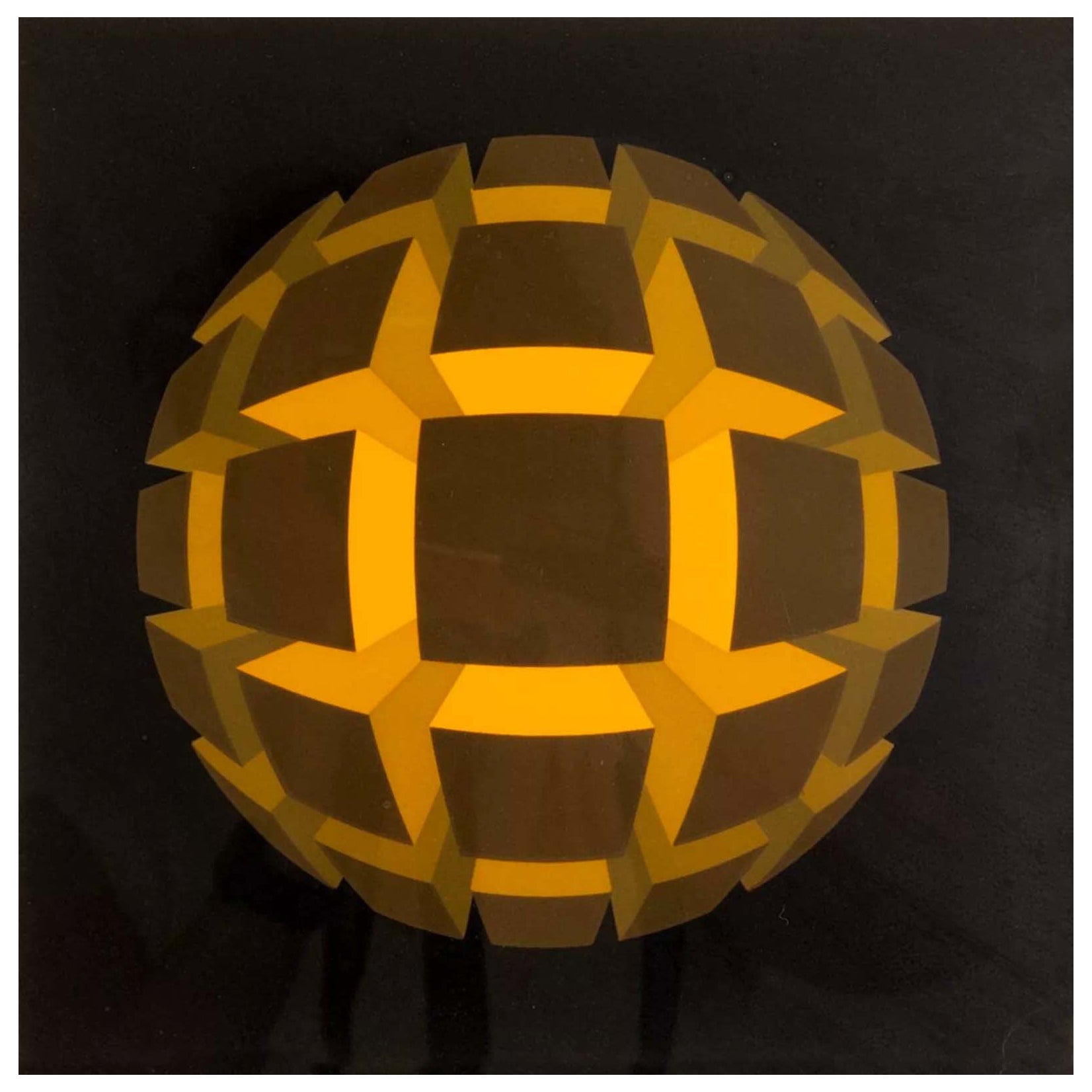 Brian Halsey Centros 3rd State Microcosms Portfolio Op Art Sérigraphie sur papier 29