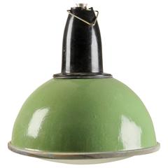 Green Soviet Factory, Industrial Pendant Lamp