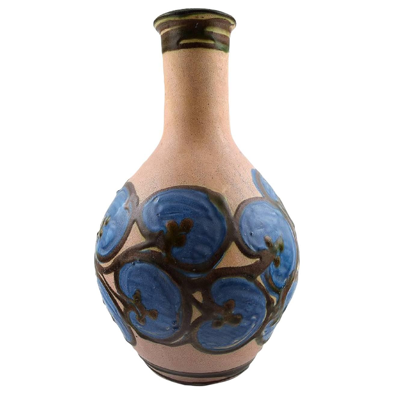 Kähler, HAK, Glazed Stoneware Vase, 1930s For Sale