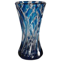 Val Saint Lambert Cut Crystal Vase