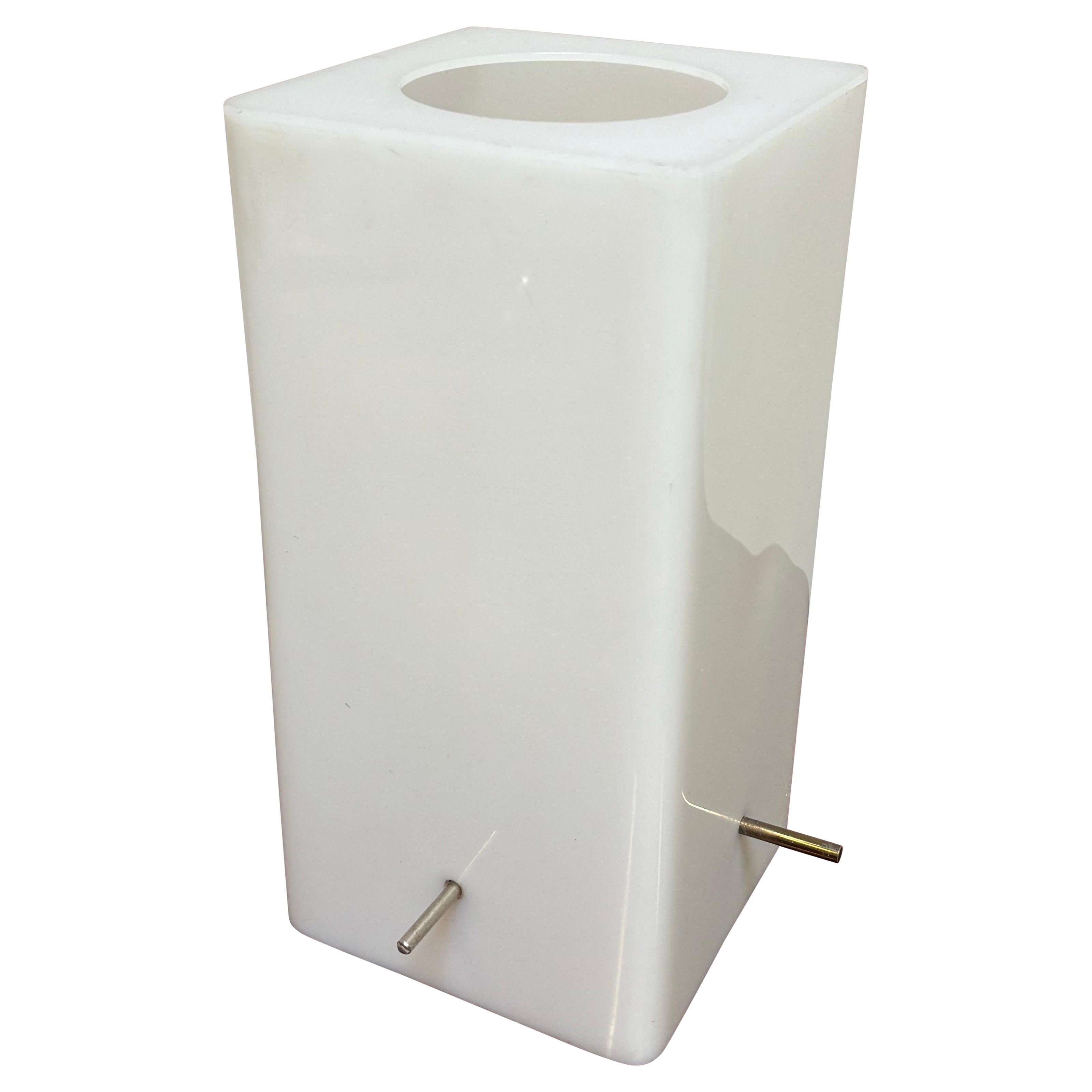 Lucite Box Table Lamp in the Style of Paul Mayen for Habitat