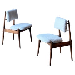Pair of Atomic Era Chairs in Bouclé - a Pair