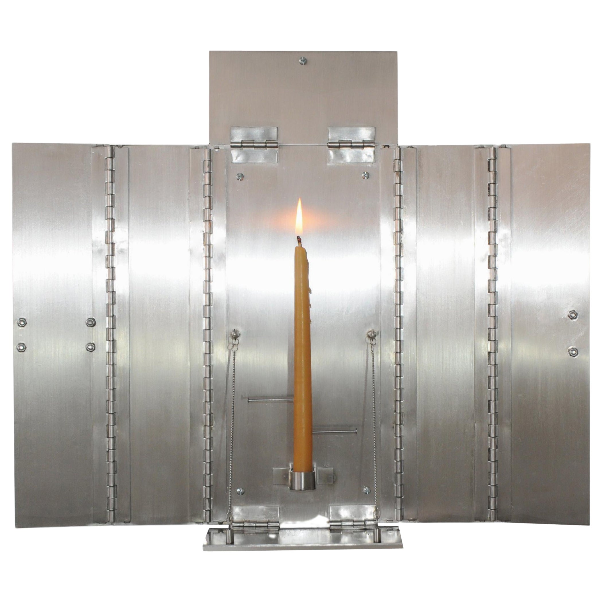 Wax Clock Sculptural Wall Candle Holder