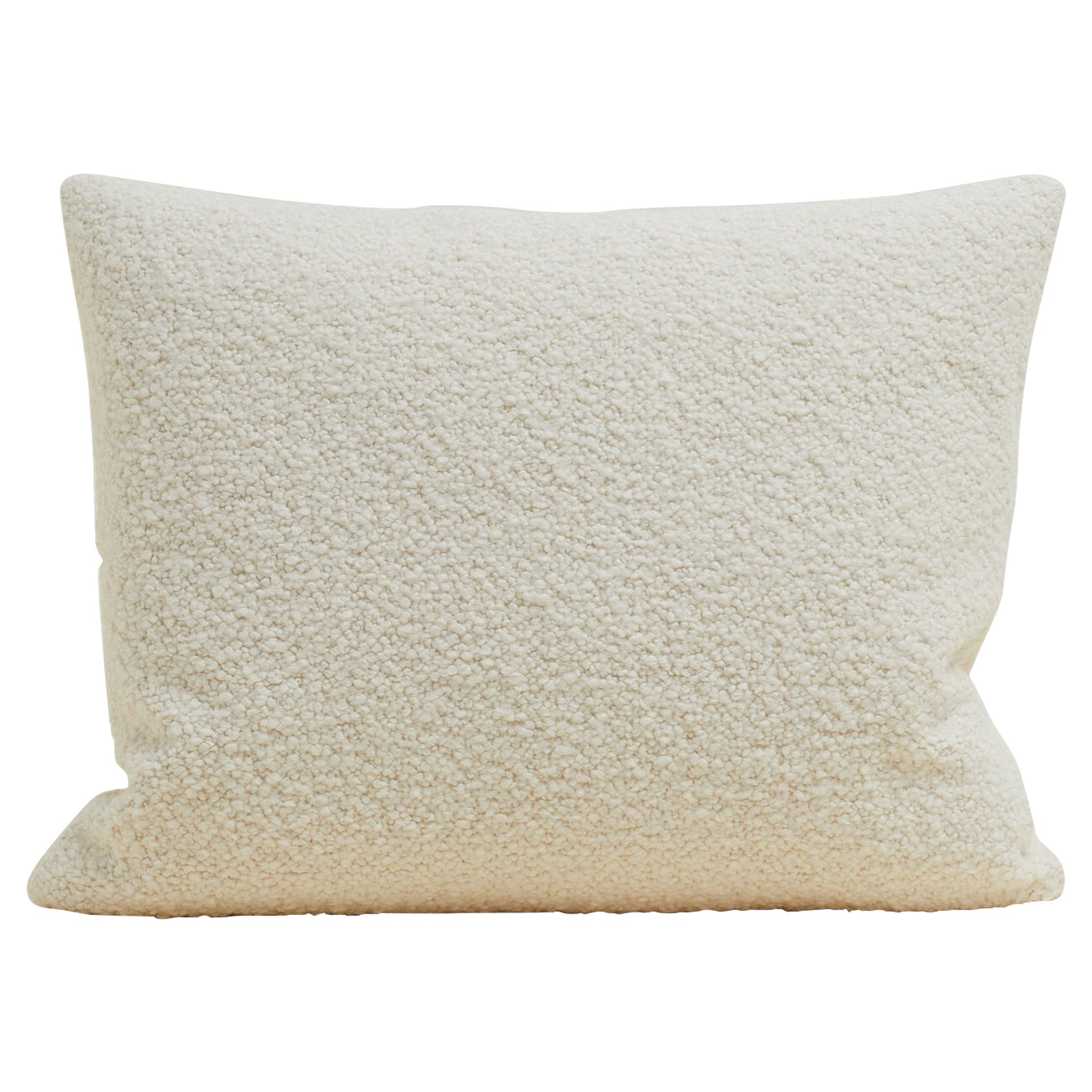 Weiches Bouclé-Kissen in Creme 60x50 cm