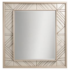 Abstract Mirror Inspired by Art Deco, Handcrafted by Artisanal