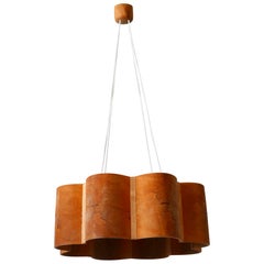 Large Mid Century Modern Pine Wood Pendant Lamp or Chandelier Sweden 1960s