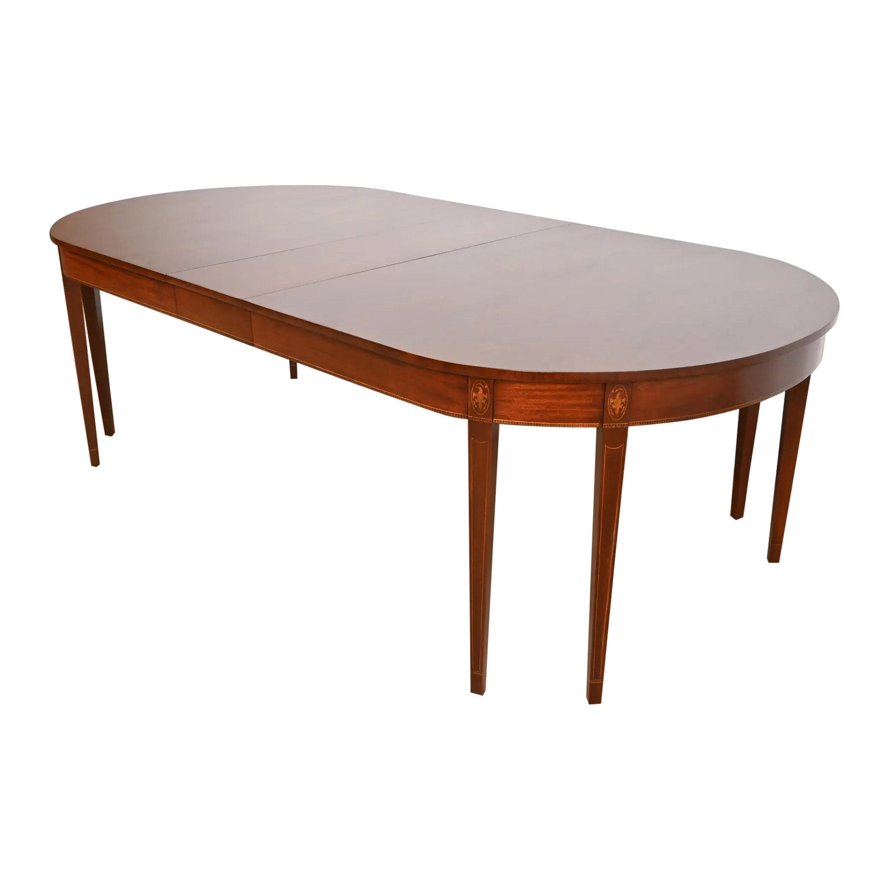 Kindel Furniture Tavolo da pranzo allungabile in mogano intarsiato Feder, rifinito