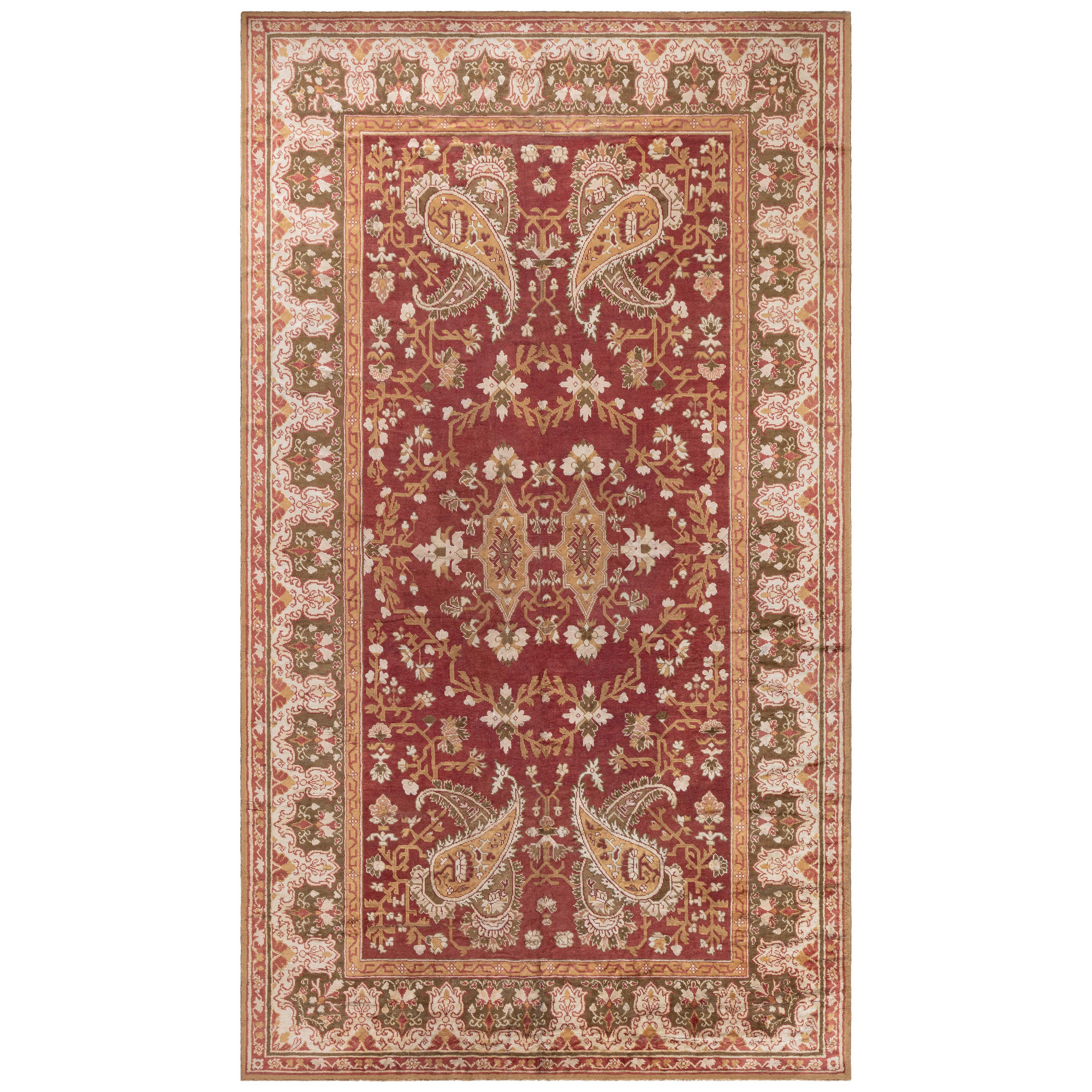 Doris Leslie Blau Antique English Axminster Handwoven Wool Rug
