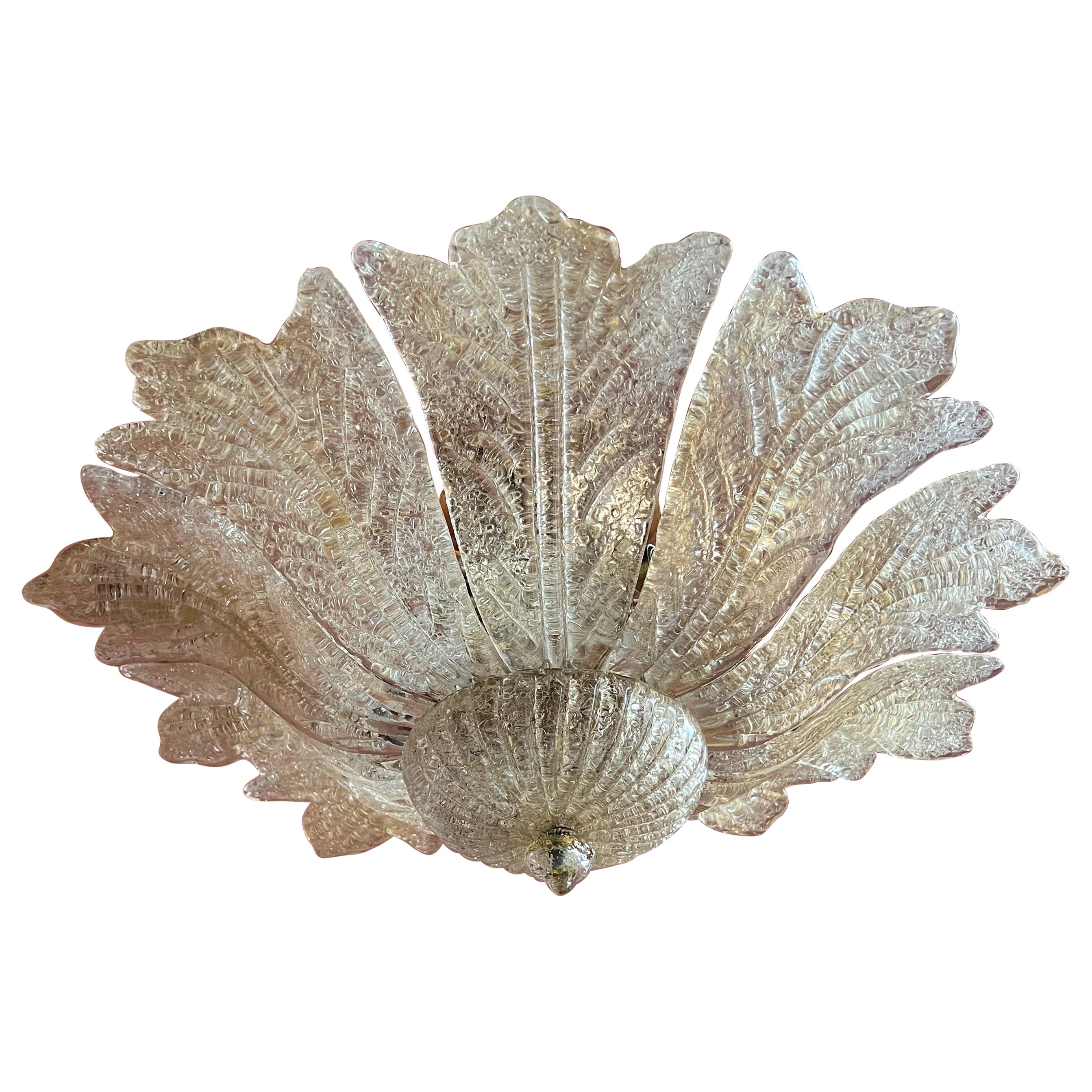 Modernes Murano-Glas Flush Mount, 1970er Jahre