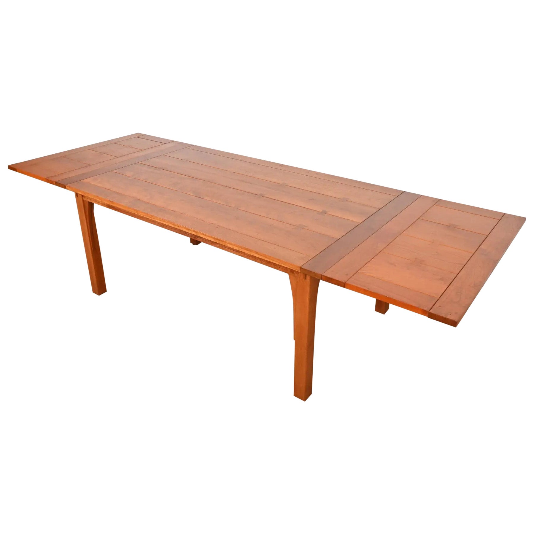 Stickley Mission Arts & Crafts Ausziehbarer Esstisch aus massivem Kirschbaumholz im Angebot