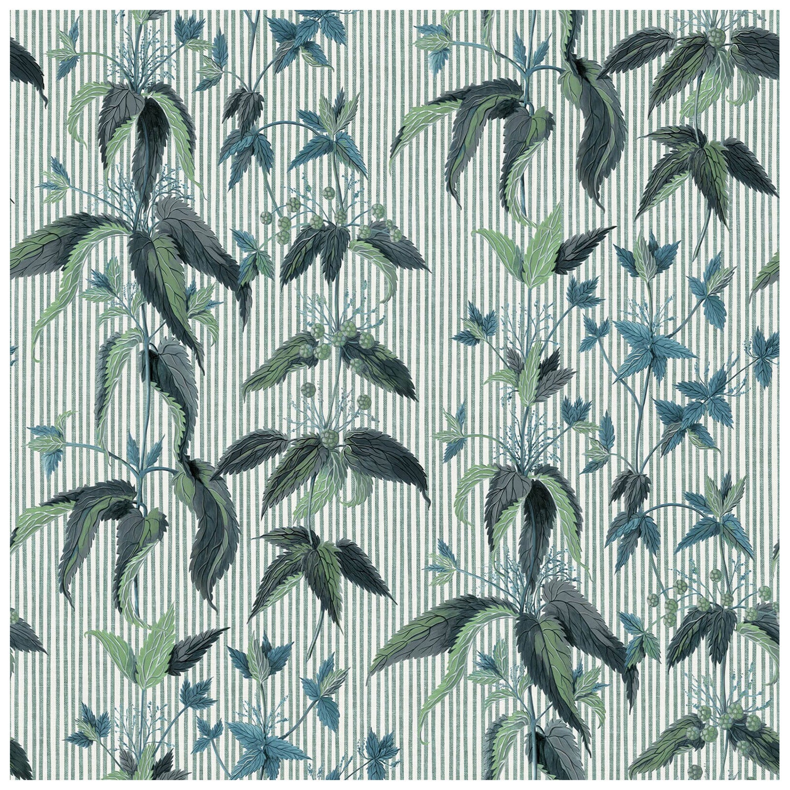 Carta da parati URTICA - Striscia di mirto