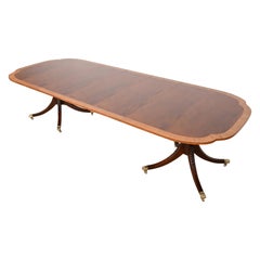 Tavolo da pranzo Baker Furniture Historic Charleston Georgian Banded Flame Mahogany