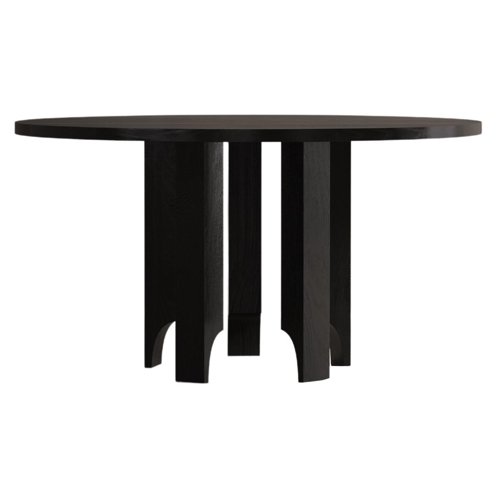 Large Sculptural Round Dining Table in Solid French Oak - Acer by Mokko