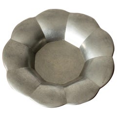 Swedish Modern Pewter Fruit Bowl, Estrid Ericson, Svenskt Tenn, Sweden, 1960