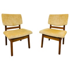 Mid-Century Modern Conant Ball Walnut Side Chairs - Set of 2