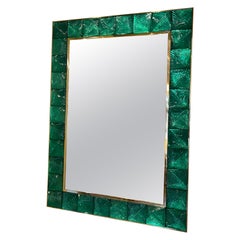Espejo de Murano, verde esmeralda, XXeme