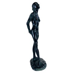 Scultura di ballerina femminile vintage di metà secolo