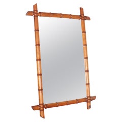 Late 19th Century French Faux Bamboo Mirror
