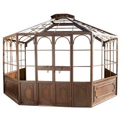 French Style Wrought Iron Wall Greenhouse with Door and Windows