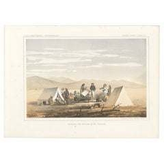 Escena pionera: Esperando el regreso del Sr. Tinkham en el Oeste Americano, 1856