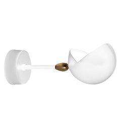 Serge Mouille Mid-Century Modern White Eye Sconce Wall Lamp