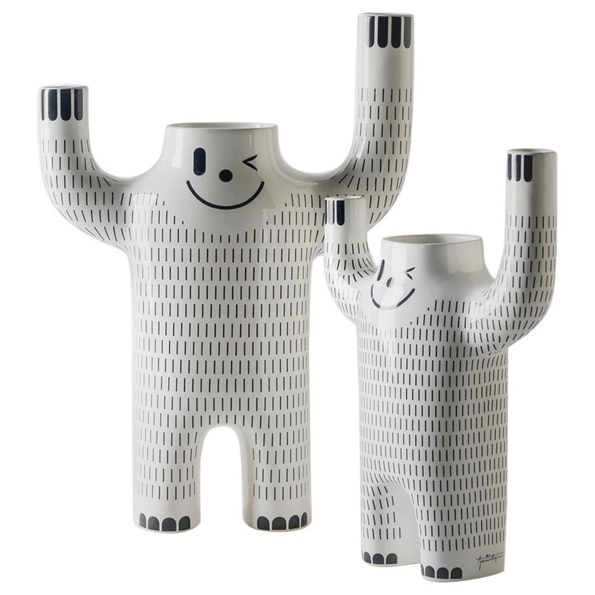 Juego de jarrones Jaime Hayon Contemporary Happy Susto esmaltados