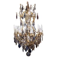 Late-19th Century Louis XV Style Ormolu and Crystal Chandelier by Baccarat