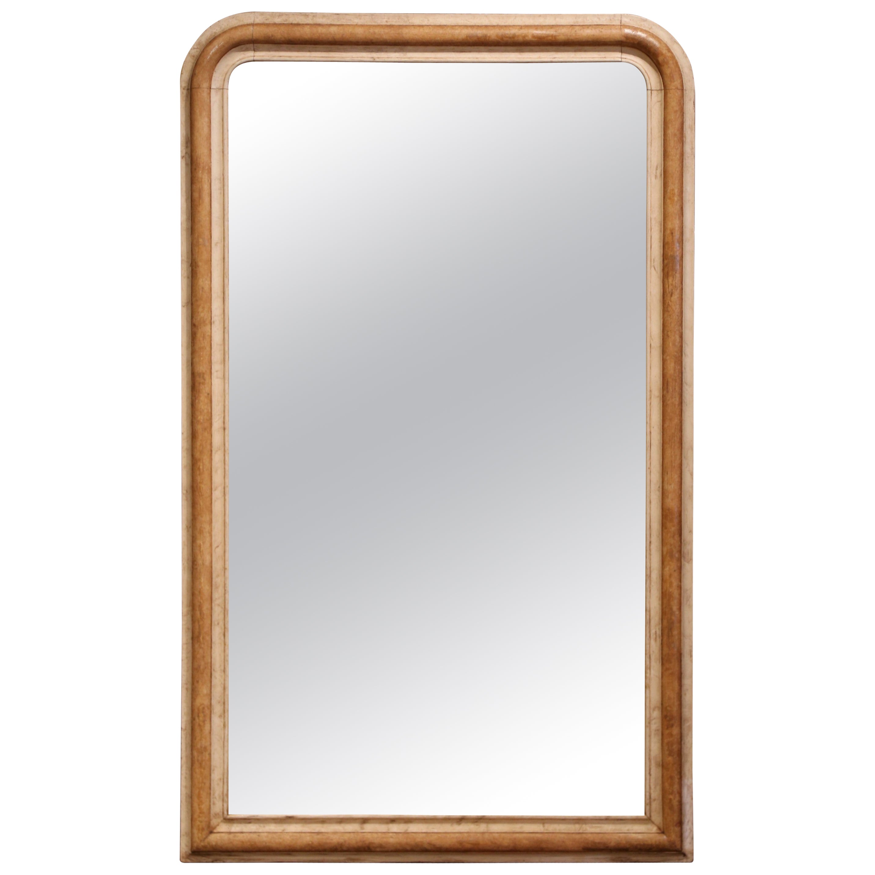 19th Century French Louis Philippe Two-Tone Painted Wall Mirror