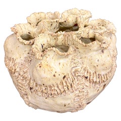 Vaso maltese d'epoca in terracotta fatto a mano