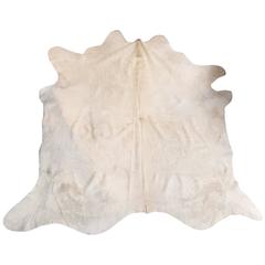 Used Argentinian White Cowhide/Rug