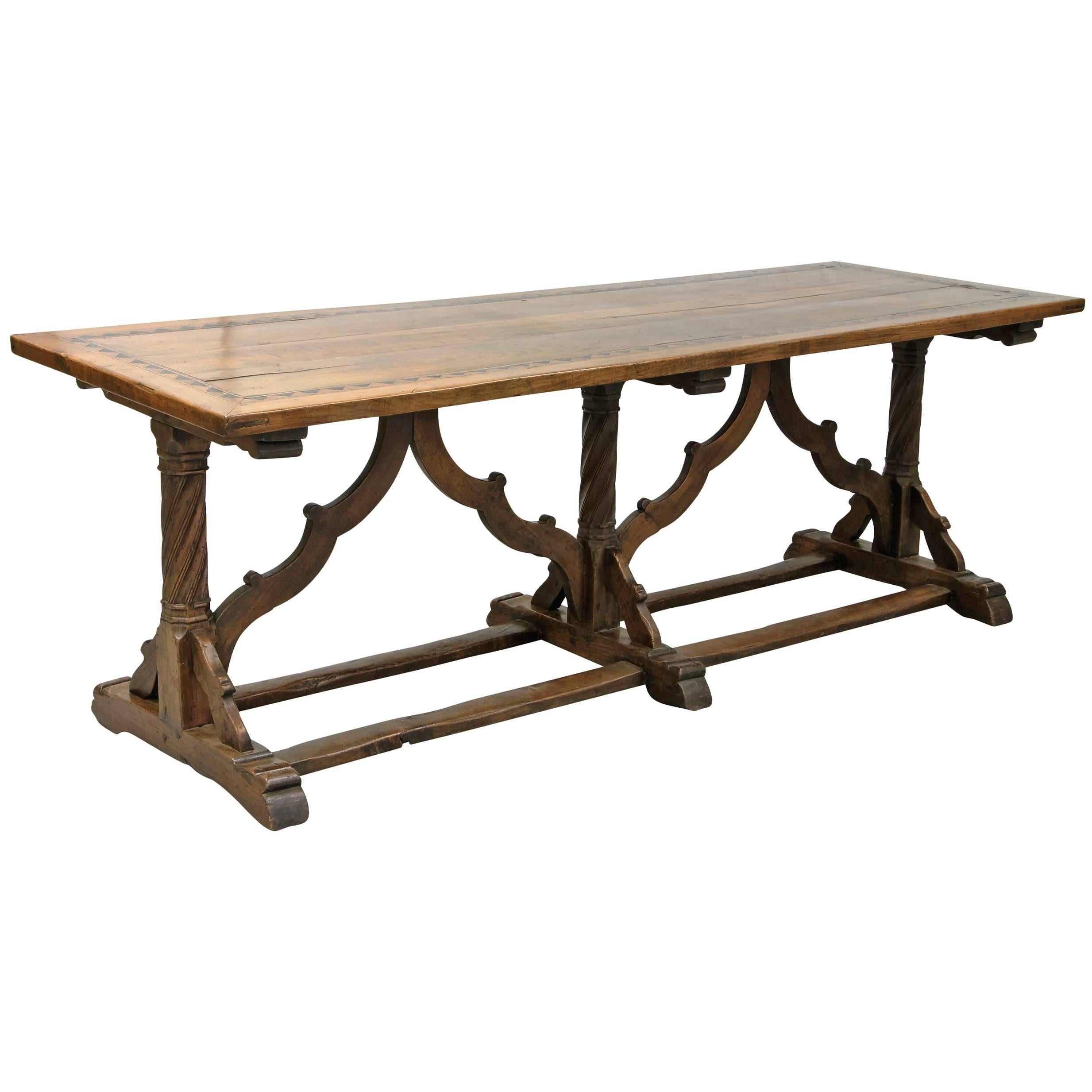 18th Century Jacobean Style Trestle Table