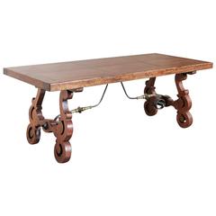 Antique Spanish Oak Dining Table