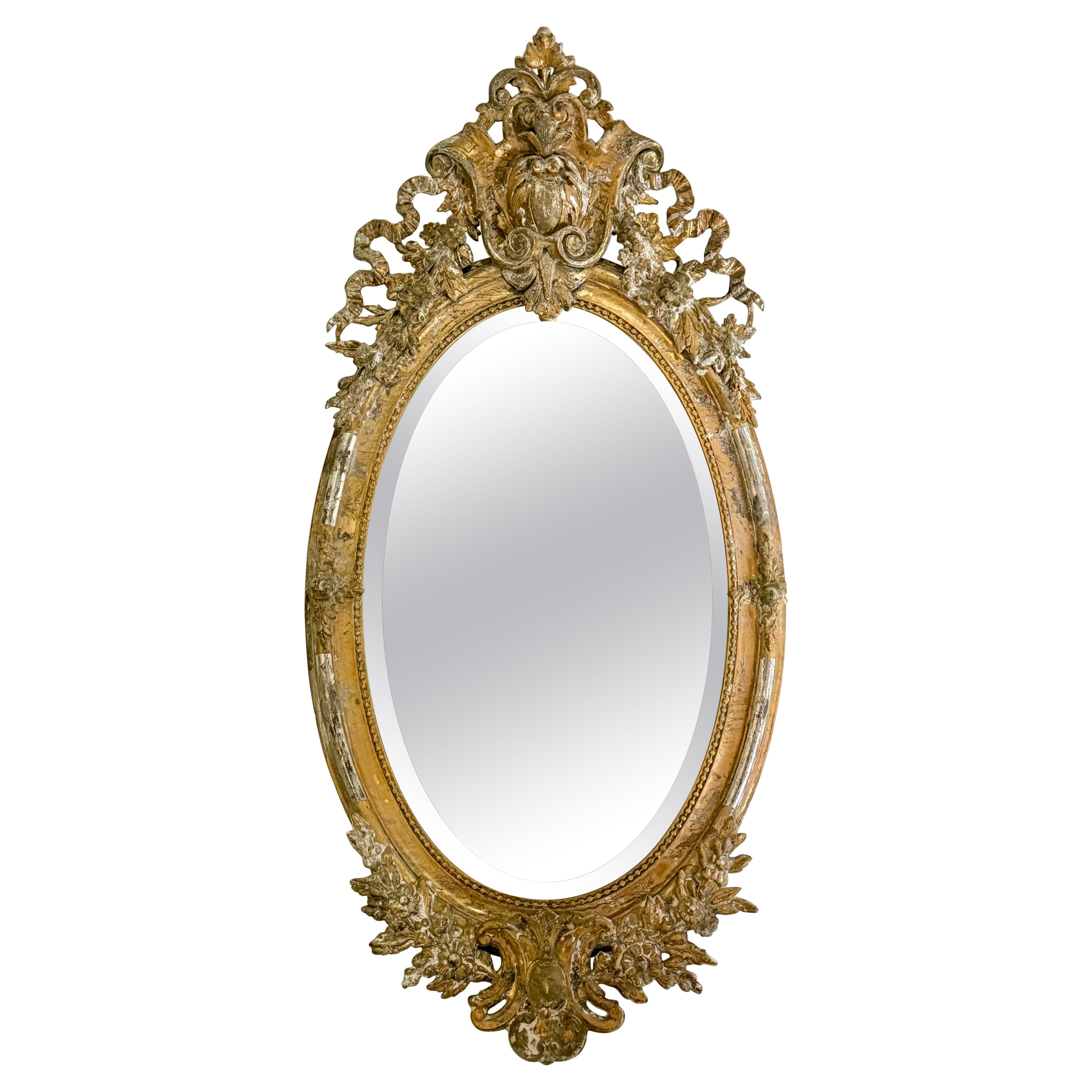 19th C. French Baroque Gilt Mirror