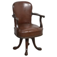 Mahogany framed office chair