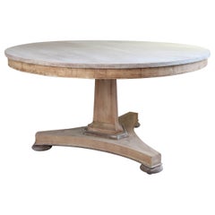 Large Antique Round Bleached Table in Palladian Style. English C.1835